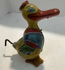 ***VINTAGE 1930's J. CHEIN & CO. TIN LITHO WIND-UP TOY DUCK  WORKS!!!