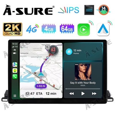 13.1'' QLED Radio Stereo For Toyota Highlander 2014-2019 Carplay GPS Navi 4+64GB