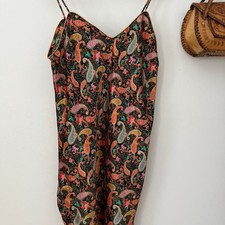 Barbizon paisley print slip dress