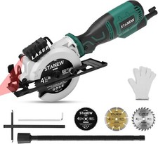 STANEW MINI CIRCULAR SAW WITH LASER CORDED 240V 3500RPM