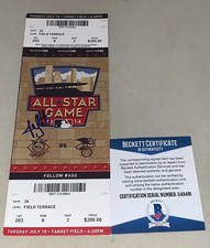 Jon Lester Boston Red Sox signed 2014 All Star Game Ticket autographed Beckett