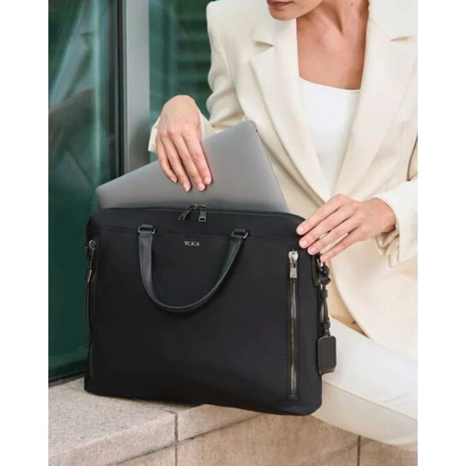 TUMI VOYAGEUR Kendallville Brief/14” Laptop Black/Gunmetal MSRP $495 NWT - Image 4 of 4