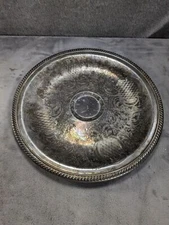 Vintage International Silver Co Plated Serving Platter Chips and Dip Tray 12 in