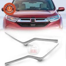 Chrome Trim Grille Headlight Molding Trim For 2017 2018 2019 Honda CRV CR-V Pair