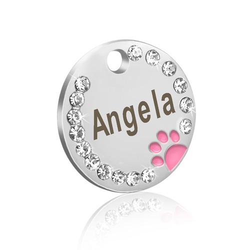 CUSTOM ENGRAVED PERSONALIZED PET TAG ID DOG CAT PUPPY NAME TAGS FREE HAIR BOWS - Picture 4 of 18