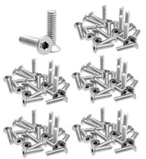 100 X 1/4" Stainless Steel Screw 25mm/1" Long for Tripod Head / Clamp 4mm Hex