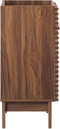 Elegant 18-Inch Walnut Bathroom Vanity - Freestanding with Under-Sink Storage - Picture 8 of 11