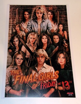 Friday the 13th Final Girls Poster 19''x13'' Part 1,2,3,4,5,6,7,8 Jason Vorhees