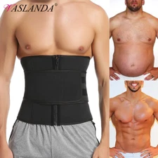 Men's Sweat Body Shaper Slimming Wrap Sauna Neoprene Waist Cincher Trimmer Belt