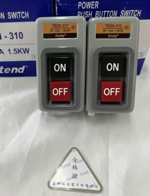 1PC New Tend TBSN-310 TBSN310 Power Pushbutton Switch 3P 10A Brand   #WD2