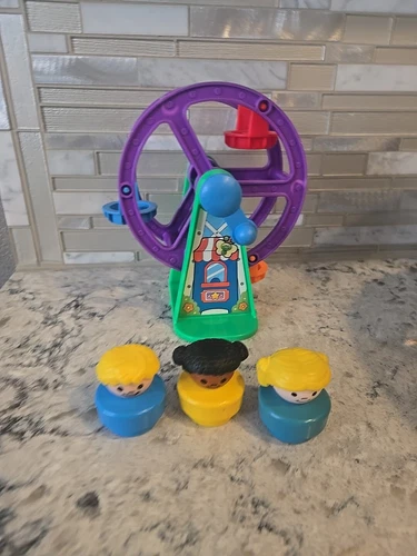 1993 Fisher Price  Ferris Wheel - Fun Park Play Set Vintage 3 Peeps 90''s