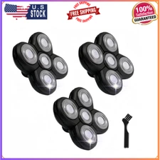 3 pcs Blades Refills Compatible with Freebird Head Shaver + 1 Cleaning Brush, Si