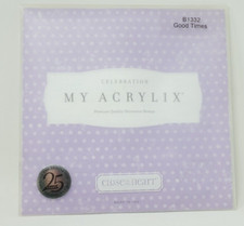 CTMH B1332 GOOD TIMES birthday Clear Acrylic Stamp Set Close My Heart My Acrylix