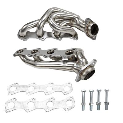 Shorty Manifold Headers For 97-03 Ford F150 XL XLT FX4 King Ranch 5.4L 330 V8