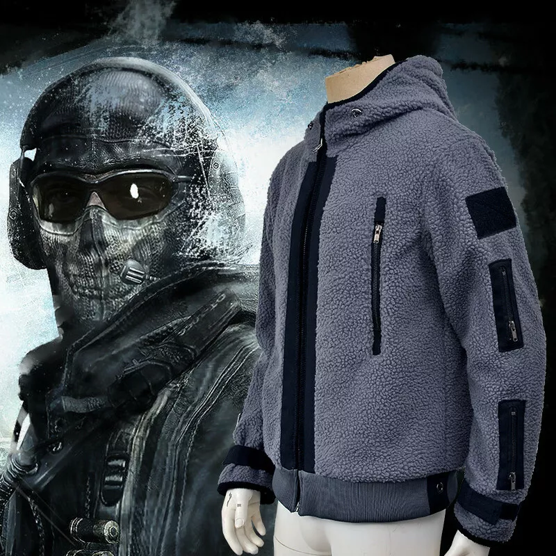 Call of Duty Simon Riley Task Force 141 Ghost Fighting Cosplay Jacket Coat  Unifo