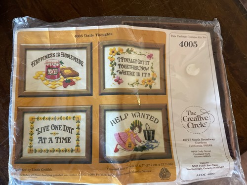 Kit de broderie Crewel DAILY THOUGHTS vintage #4005 par The