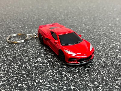 C8 Corvette Stingray Red Z51 Keychain Diecast Car