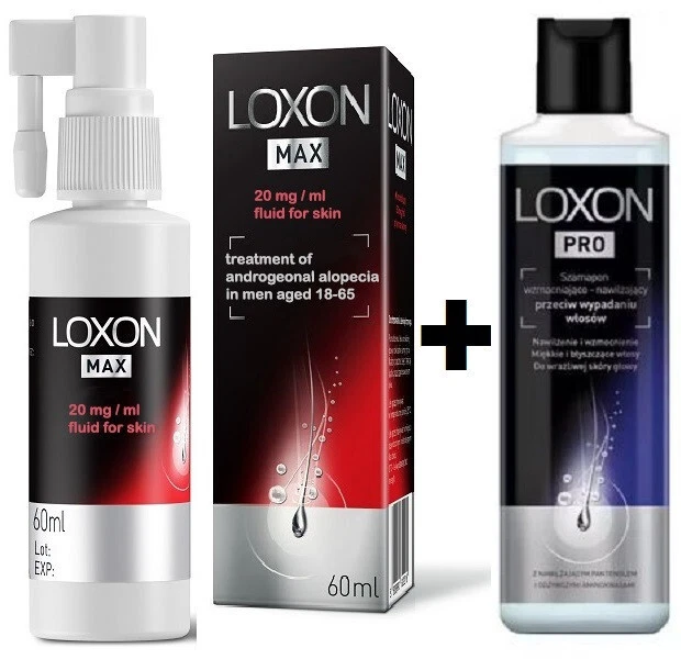 OMEGA PHARMA Loxon Max 5% Serum 60ml + LOXON Pro Shampoo 250ml
