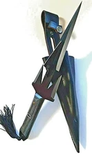 DAGGER OF DEEP 12 1/2"L 6 Cutting Sections Stainless Steel Black Blade