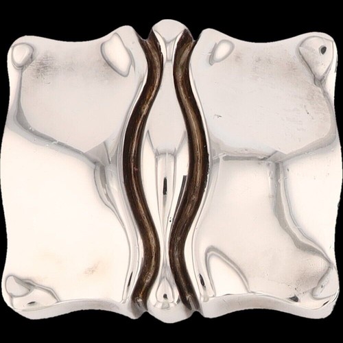 Boucle de ceinture art vulve vagin art vulve moderniste 80 g en argent sterling abstrait - Photo 3 sur 9