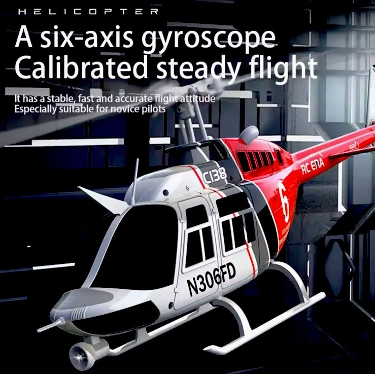 RC ERA C138 1:36 Simulation de télécommande RC Bell 206 hélicoptère  - Photo 2/4