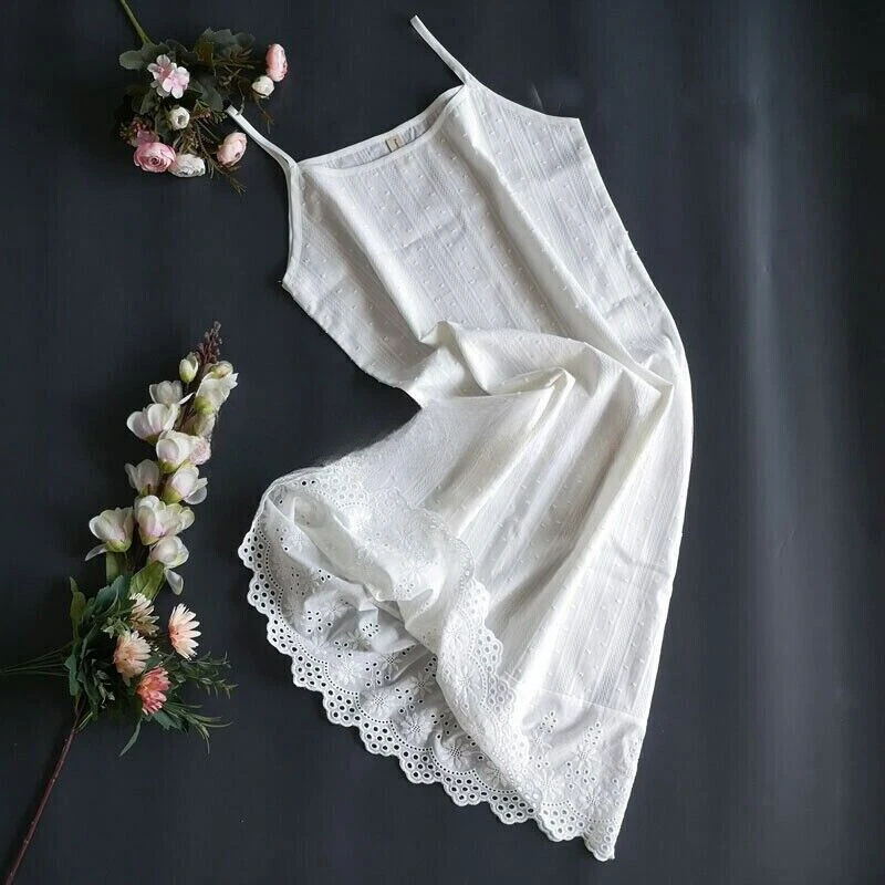white christmas dresses COTTON SLIP main image 1