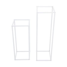 Wedding Flower Backdrop Stand Ballon Arch Stand And 2 Flower Stands White