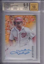 2022 JUAN SOTO TOPPS PRISTINE GOLD AUTO REFRACTOR #PA-JS 20/50 BGS 9.5