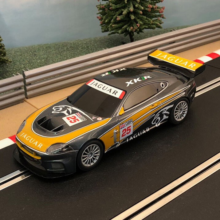 Scalextric Digital Jaguar XKR Gt3 Orange Grey #25 C3242 1 32 for sale