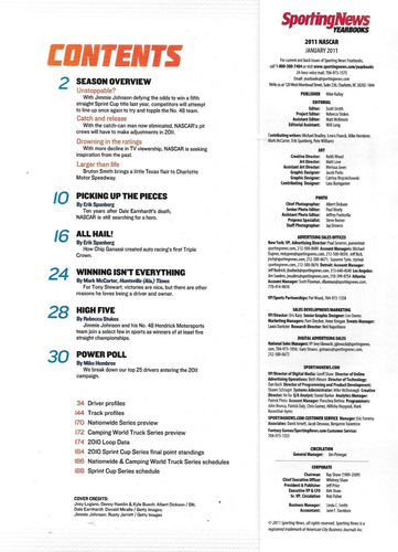 Sporting News Magazine Nascar Dale Earnhardt Jimmie Johnson Driver Profiles - Picture 2 of 13