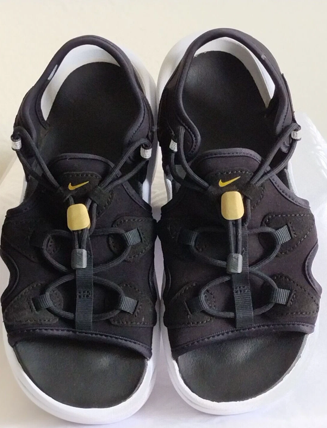 NIKE SANDALI DONNA AIR MAX KOKO COMFORT SCARPE TAGLIA 6 USA Bianco Nero Oro