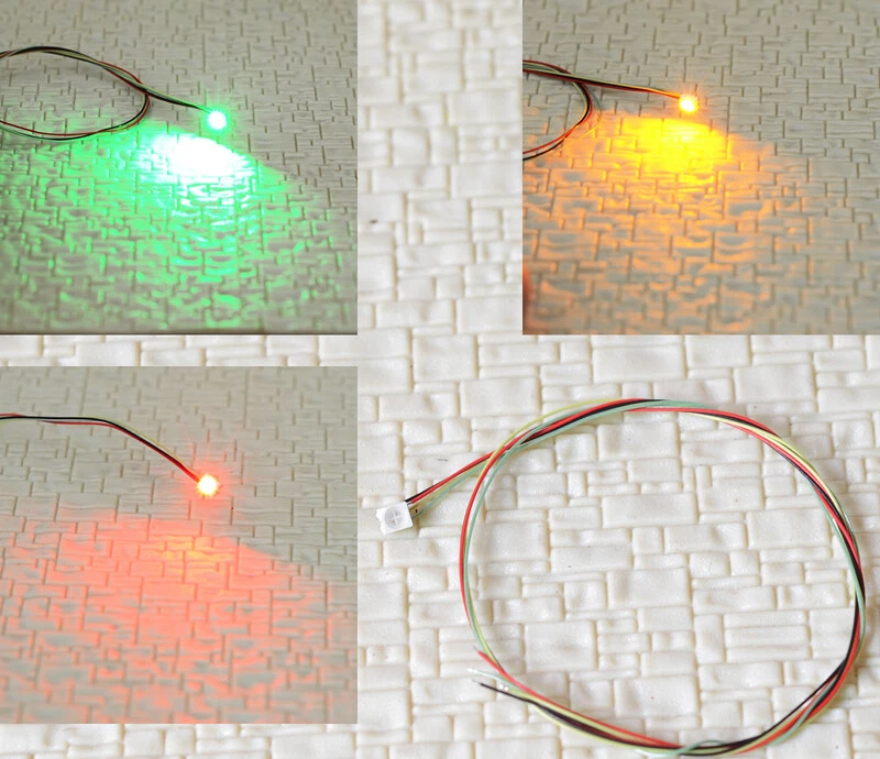 10 x prewired Tri-Color SMD LEDs red/yellow/green for search light signal #1209 - Image 4 of 4