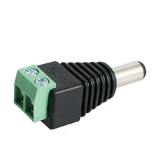 Male 12V 2.1x5.5mm DC Power Jack Adapter 10 pcs CCTV Security Camera LED