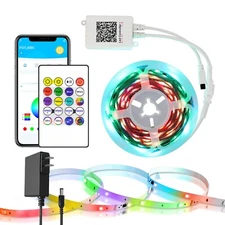 32.8ft RGB-IC LED Strip Lights Smart LED Lights for Bedroom Bluetooth LED Light