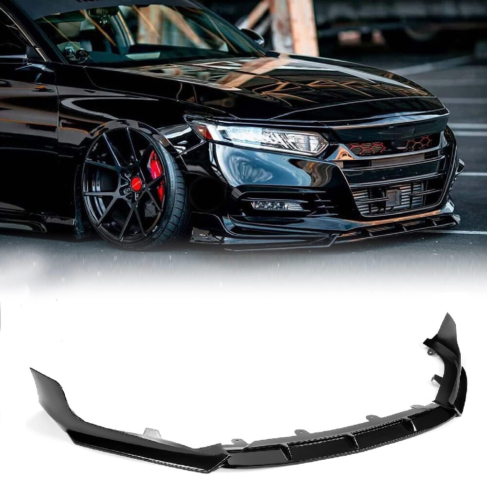 2018-2020 Accord Gloss Black YF Style Front Bumper Lip Splitter Kit