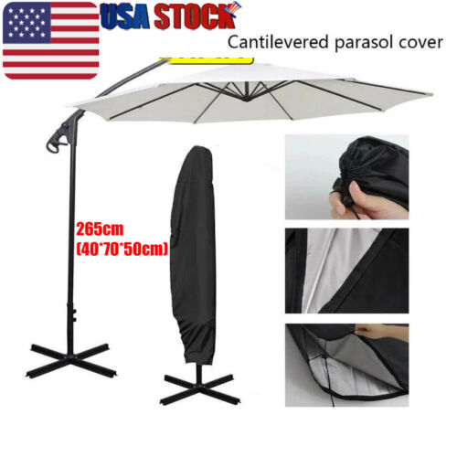 Cantilever Patio Umbrella Cover Parasol Outdoor Umbrella Protective Canopy Cover