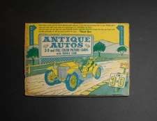 1953 ANTIQUE AUTOS 3-D CARD PACK DISPLAY BOX BOWMAN  (SUPER SOLID CONDITION)
