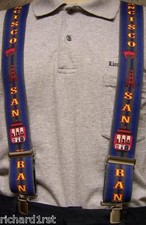 Suspenders 2"x48" FULLY Elastic San Francisco Cable Car Golden Gate Bridge NEW
