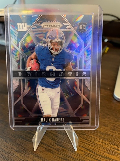 2024 Panini Prizm- Malik Nabers Prizmatic Green Wave Prizm (RC) New York giants