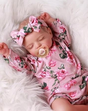 Reborn Baby Dolls BABESIDE 20" Lifelike Sleeping Reborn Baby Girl Doll with Acce