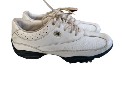 Adidas Damen Driver Pearl 738258 weiß Golf Stollen Schuhe Größe 6 EUC Z-Traxion