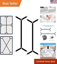 Bed Sheet Straps, 2Pcs Elastic Adjustable Bed Sheet Holder Straps, Fitted She...