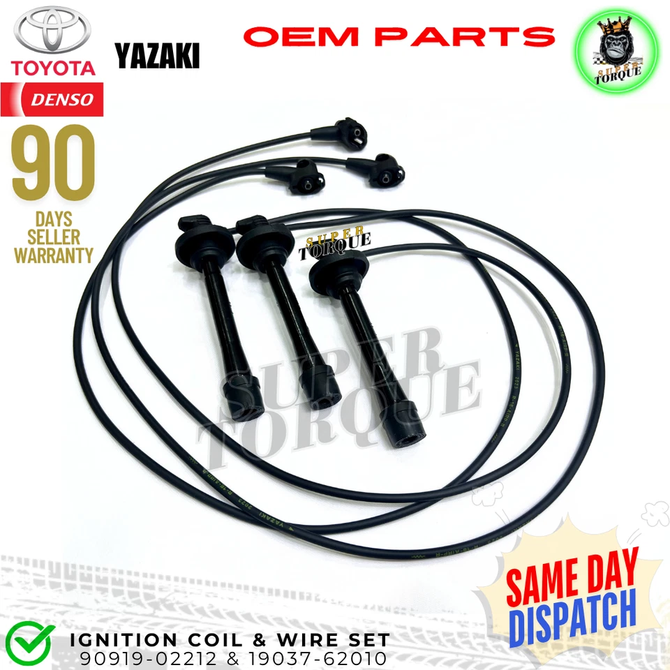 OEM Ignition Coil & Spark Plug & Wire Set of 3 for Toyota TACOMA TUNDRA 3.4L V6 - Image 4 of 4