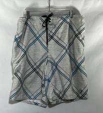 OP Ocean Pacific Men's Size XL 40-42 Blue Gray Board Shorts Swim Trunks Mesh