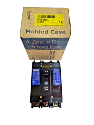 *New in Box* Hyundai Mccb Hbh103 Molded Case Circuit Breaker 30Amp 50/60hz Uimp