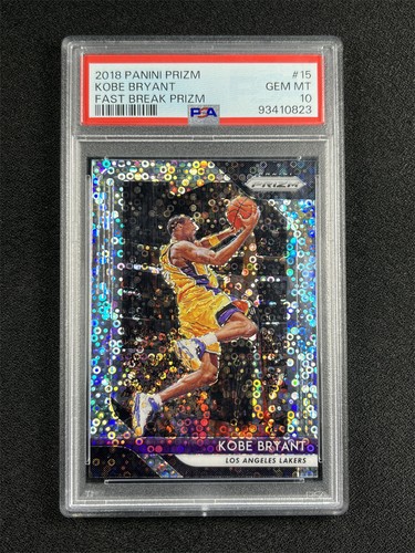 2018-19 Panini Prizm Fast Break Kobe Bryant #15 Disco Prizm PSA 10 Gem Mt