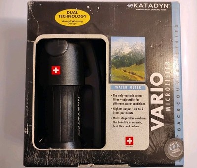 Katadyn Vario Backcountry Microfilter Multi-Stage Water Filtration System Unused