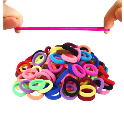 200 Stück Mini Haarband Multicolor Weich Elastisch Kinder