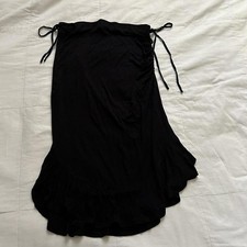 Vintage Max Studio Black midi skirt adjustable side ruched detail Size medium