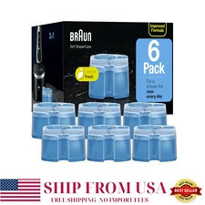 Braun Clean & Renew Refill Cartridges CCR Shaver Cleaner Solution Pack of 6